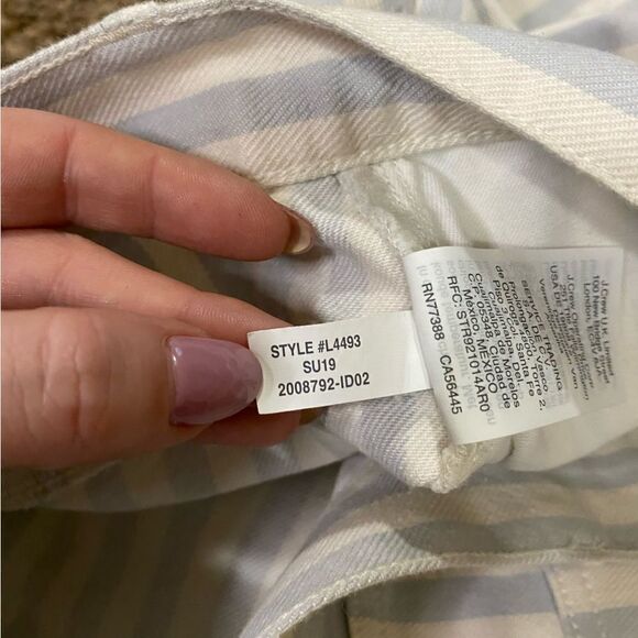 Madewell Stretch A-Line Mini Skirt in Pompano Stripe: Button-Front size 28 - Picture 11 of 14